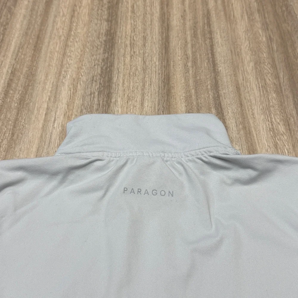 Paragon Fitwear quarter zip long sleeve jacket size medium in light gray / ivory - Picture 5 of 8